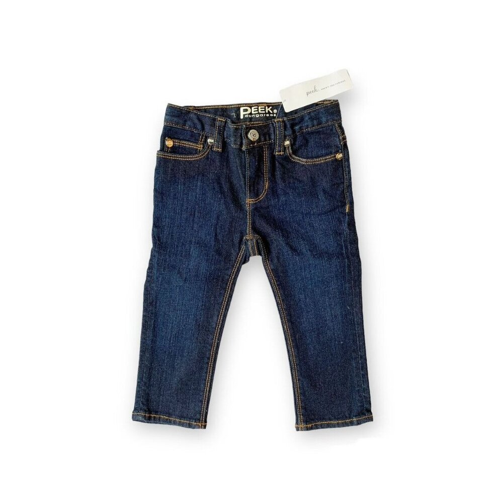 {NWT} Peek Baby Maya Dungaree Dark Wash Jeans
